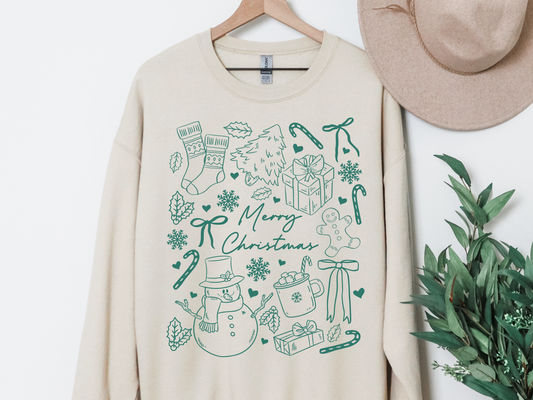 "Christmas Doodles" Crewneck