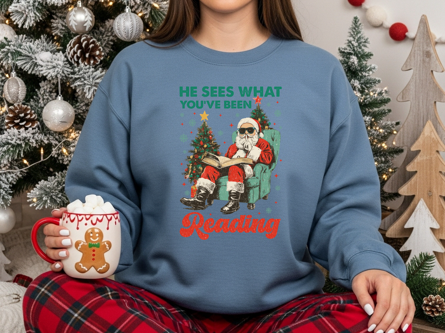 "He Sees What You've Been Reading" Crewneck