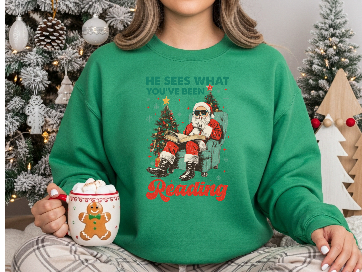 "He Sees What You've Been Reading" Crewneck