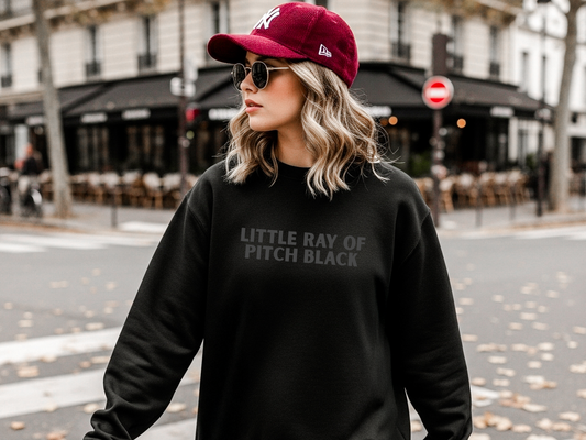 "Little Ray Of Pitch Black" Crewneck
