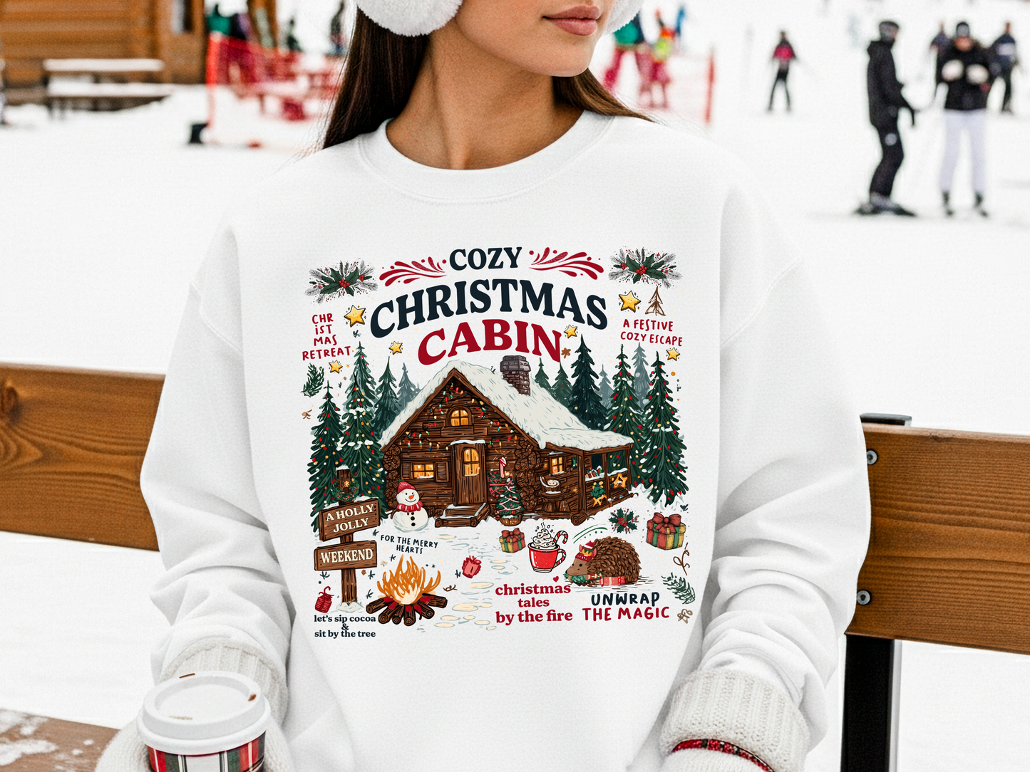 "Cozy Christmas Cabin" Crewneck