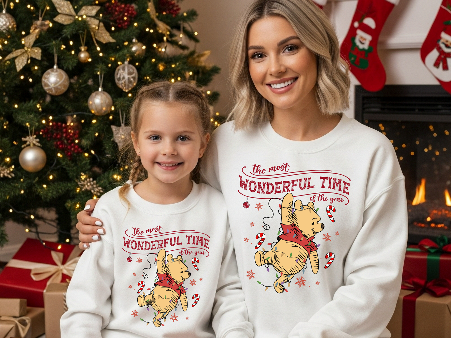 "Wonderful Time Of The Year Pooh Bear" Crewneck