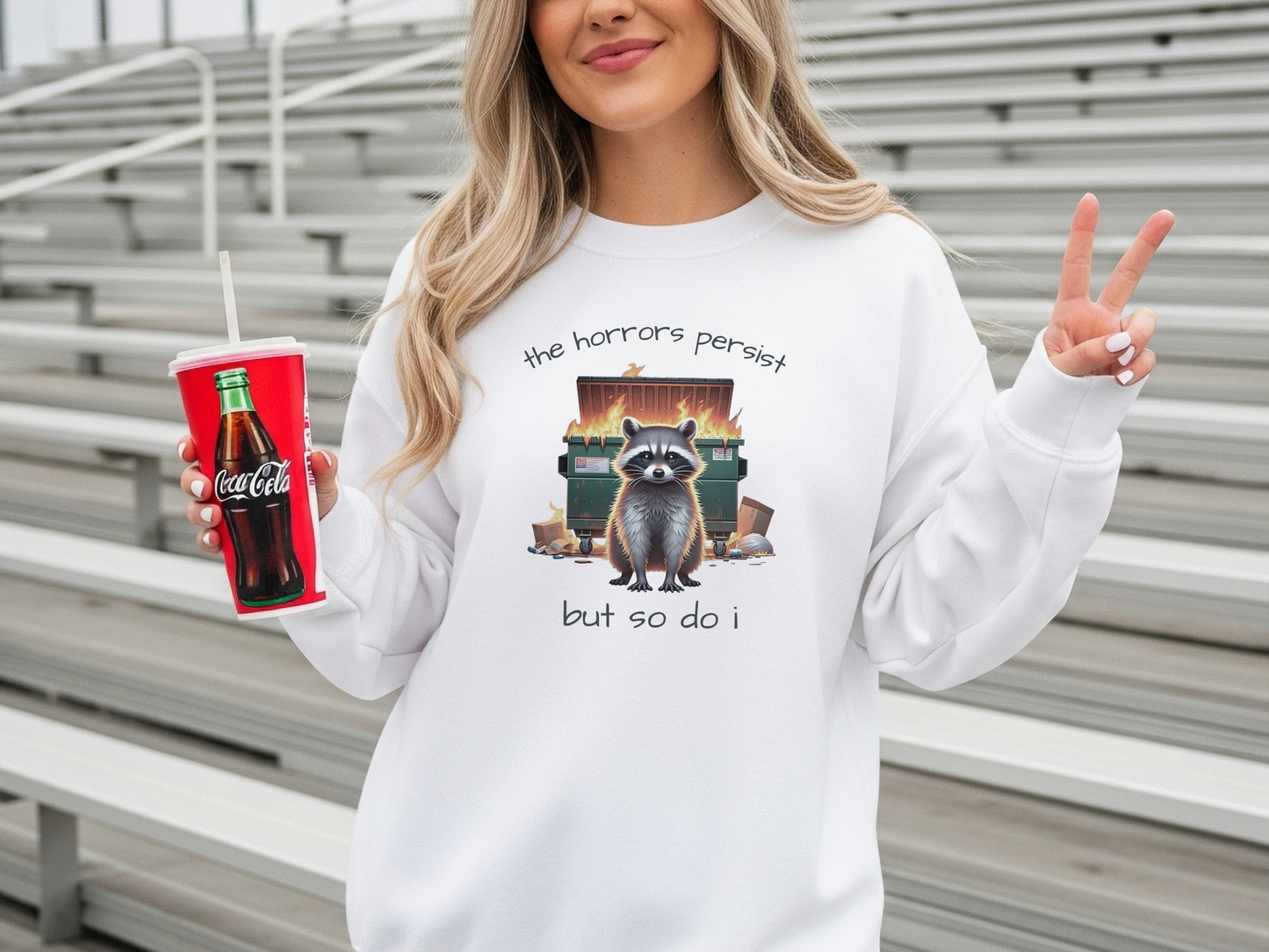 "The Horrors Persist But So Do I" Crewneck