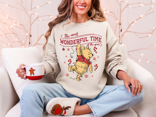 "Wonderful Time Of The Year Pooh Bear" Crewneck