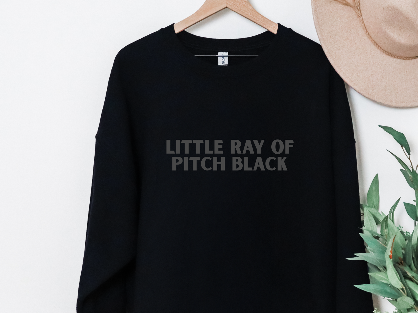 "Little Ray Of Pitch Black" Crewneck