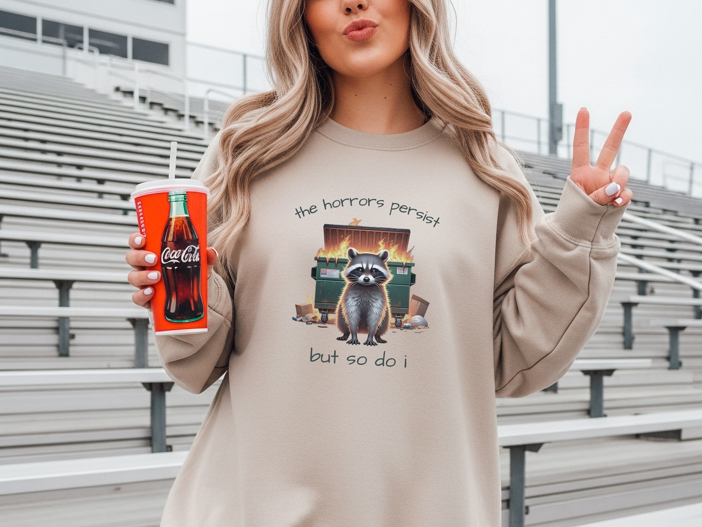 "The Horrors Persist But So Do I" Crewneck