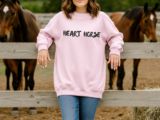 "Heart Horse + Custom Horse Outline" Crewneck