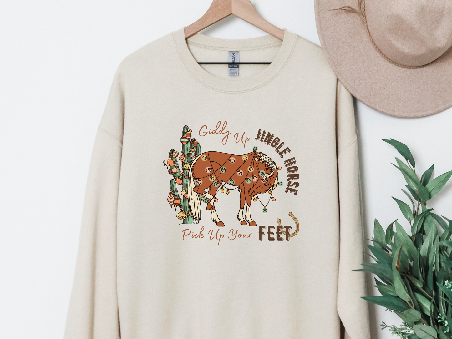 "Giddy Up Jingle Horse" Crewneck