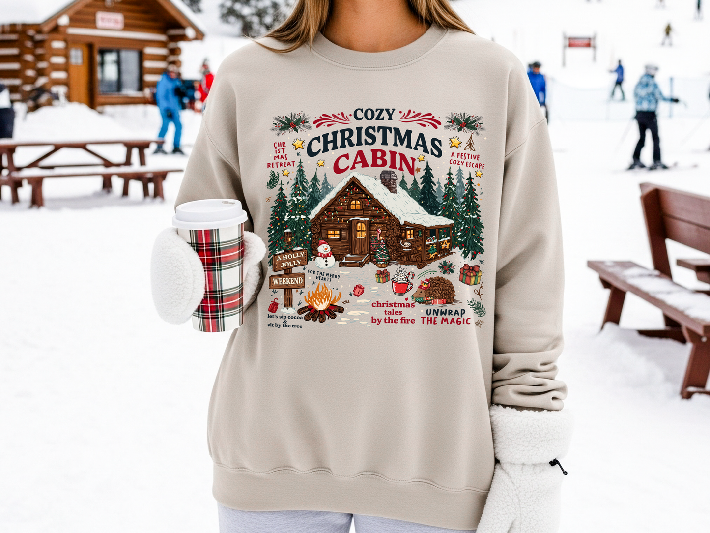 "Cozy Christmas Cabin" Crewneck