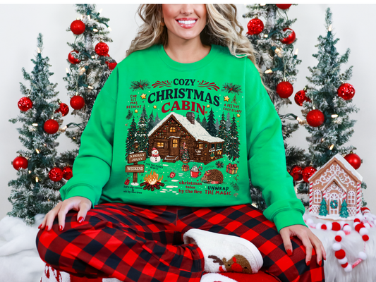 "Cozy Christmas Cabin" Crewneck