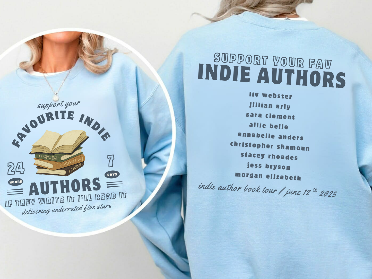 Custom "Support Your Fav Indie Authors" Crewneck