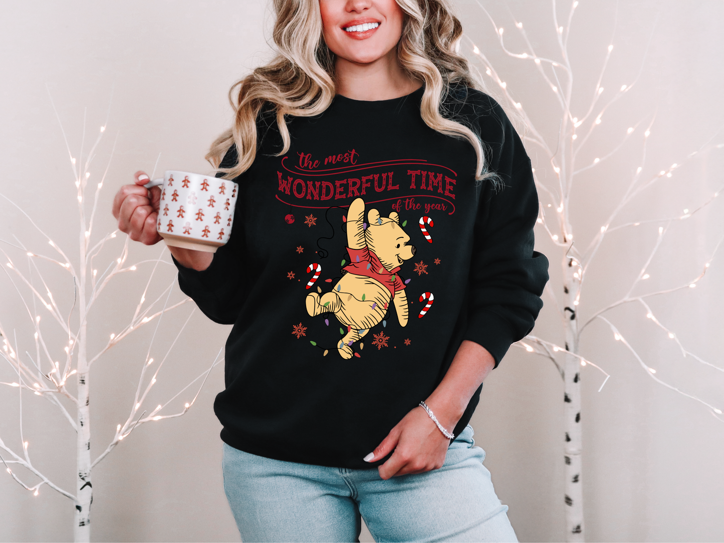 "Wonderful Time Of The Year Pooh Bear" Crewneck