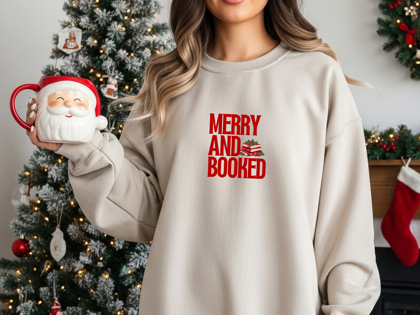 "Merry and Booked" Crewneck
