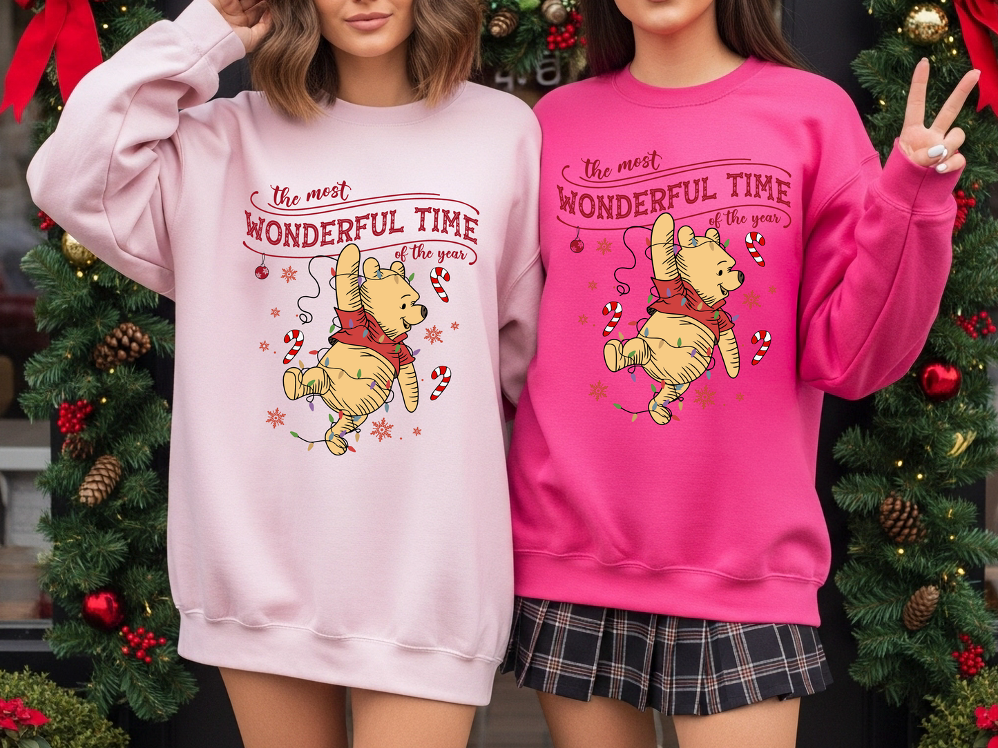 "Wonderful Time Of The Year Pooh Bear" Crewneck