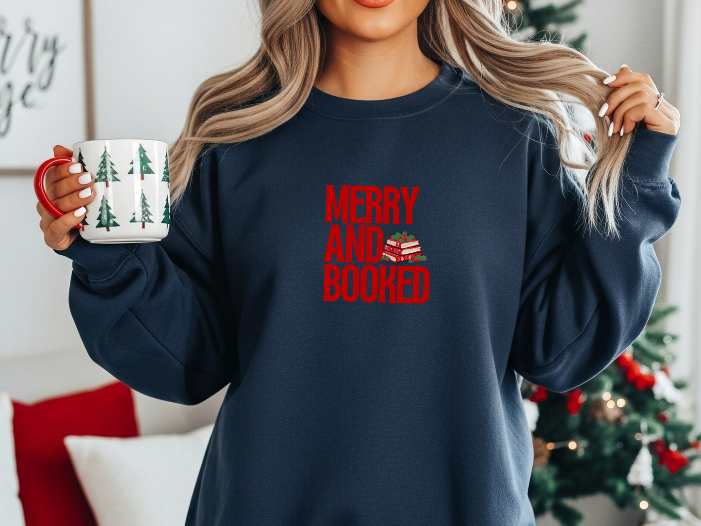 "Merry and Booked" Crewneck