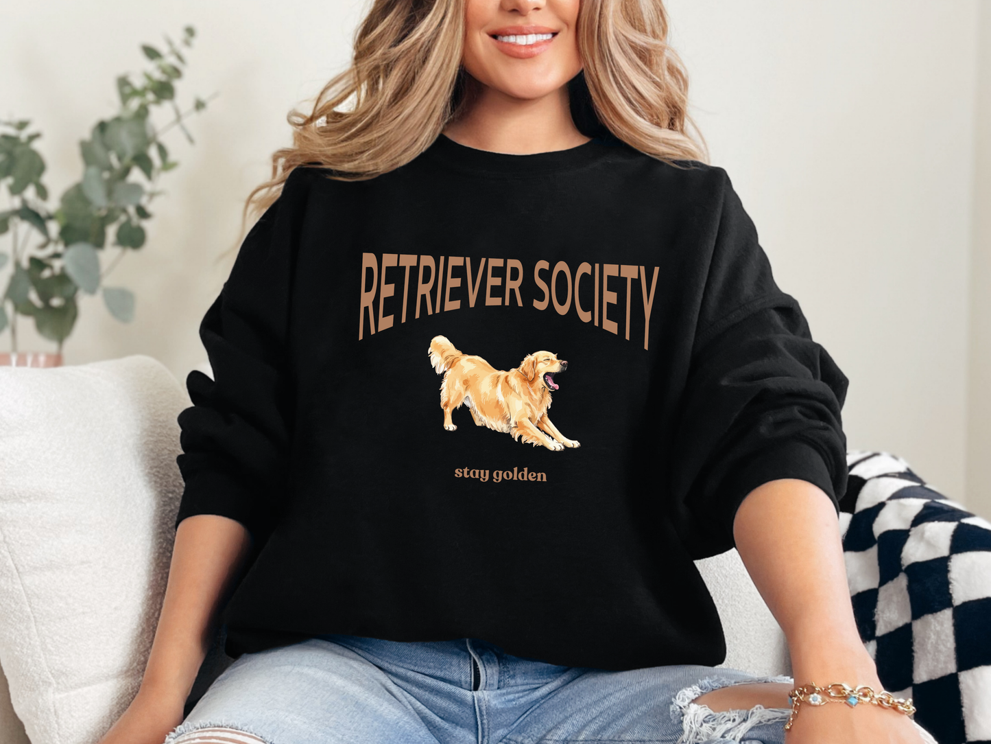 "Retriever Society, Stay Golden" Crewneck