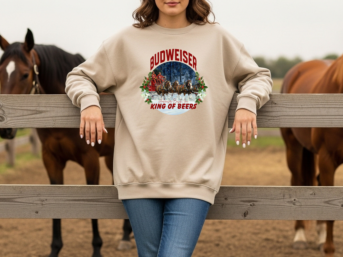 "Budweiser Clydesdales Winter" Crewneck