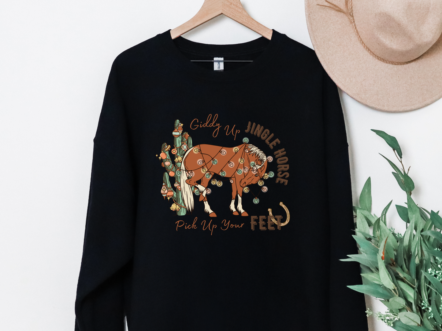 "Giddy Up Jingle Horse" Crewneck