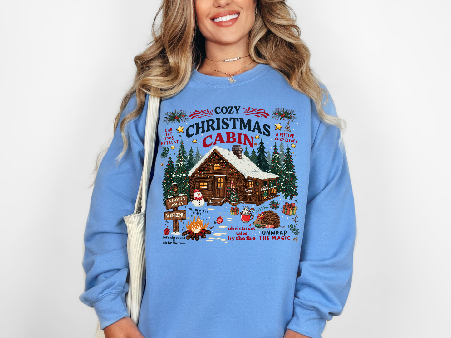 "Cozy Christmas Cabin" Crewneck