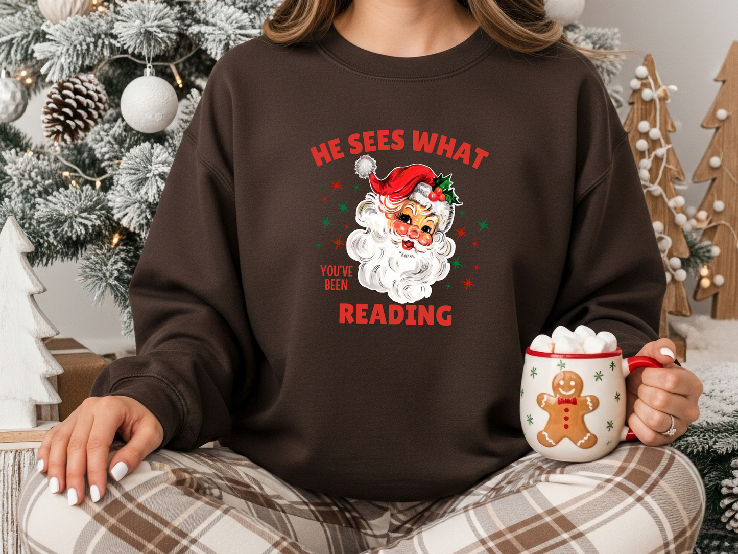 "He Sees What You've Been Reading" Crewneck
