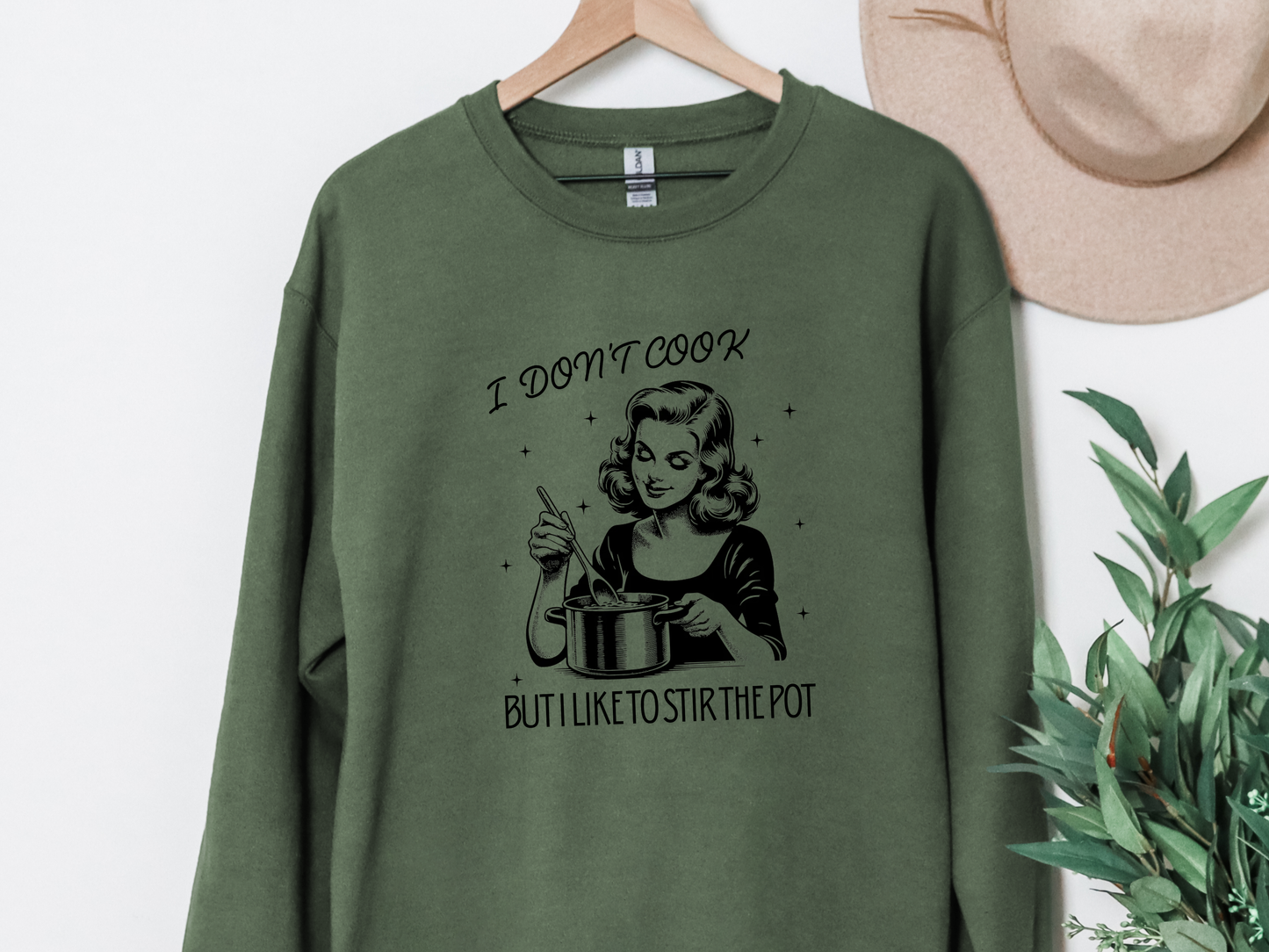 "I Don't Cook But I Like To Stir The Pot" Crewneck