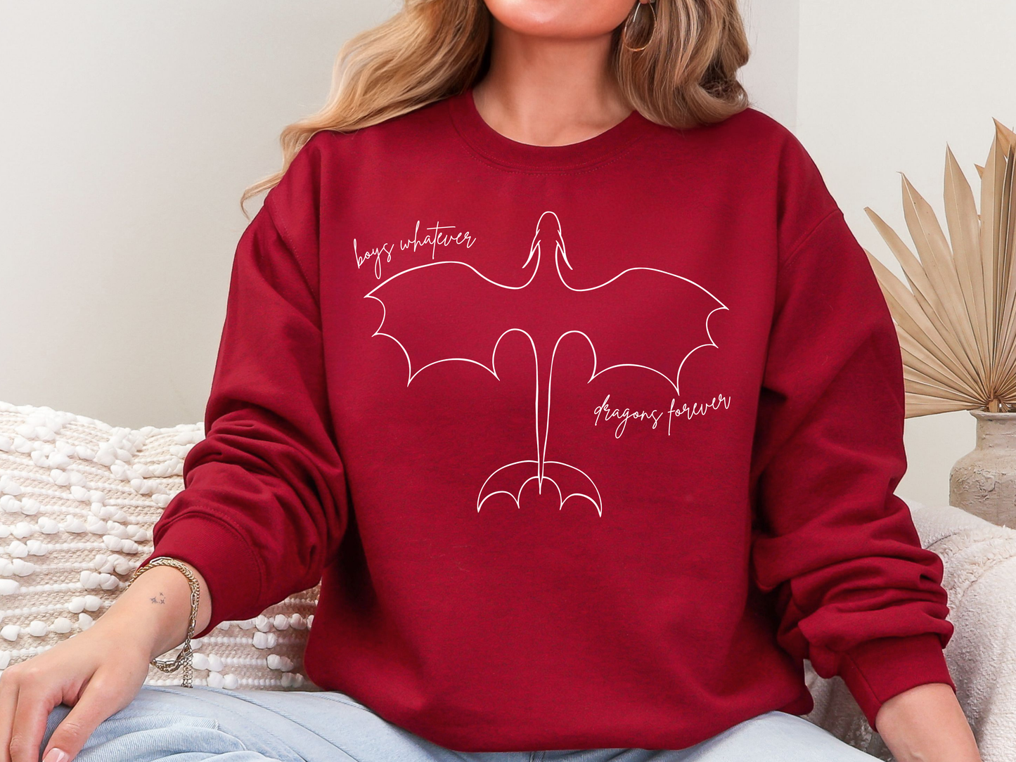 "Boys Whatever Dragons Forever" Crewneck