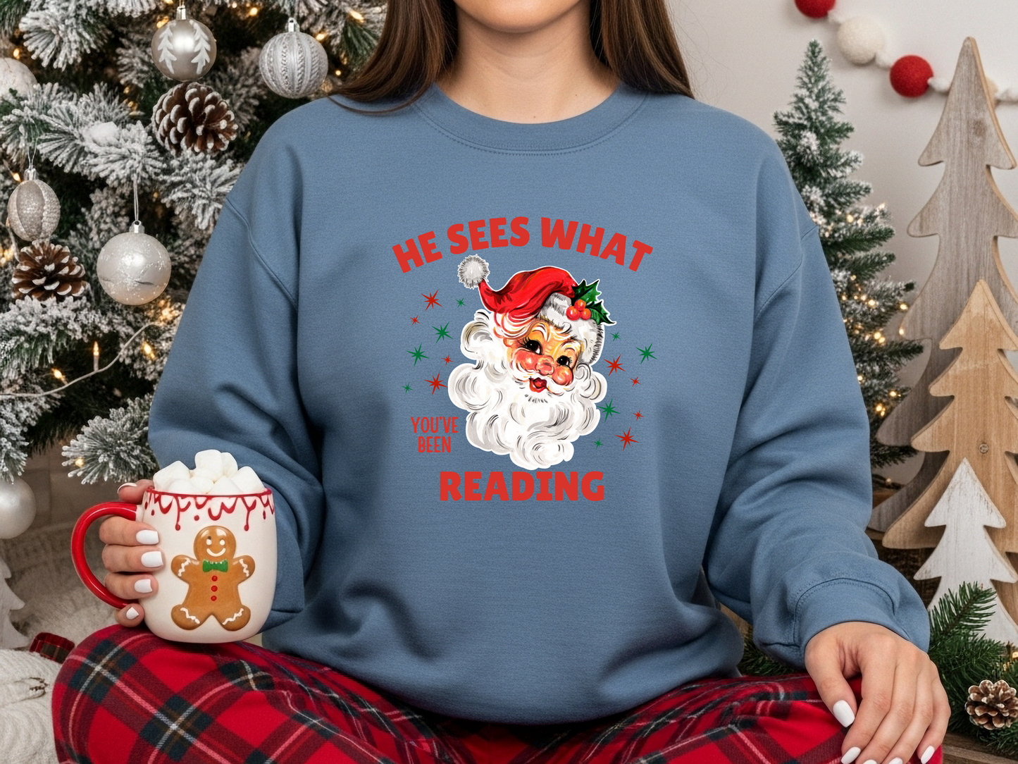 "He Sees What You've Been Reading" Crewneck