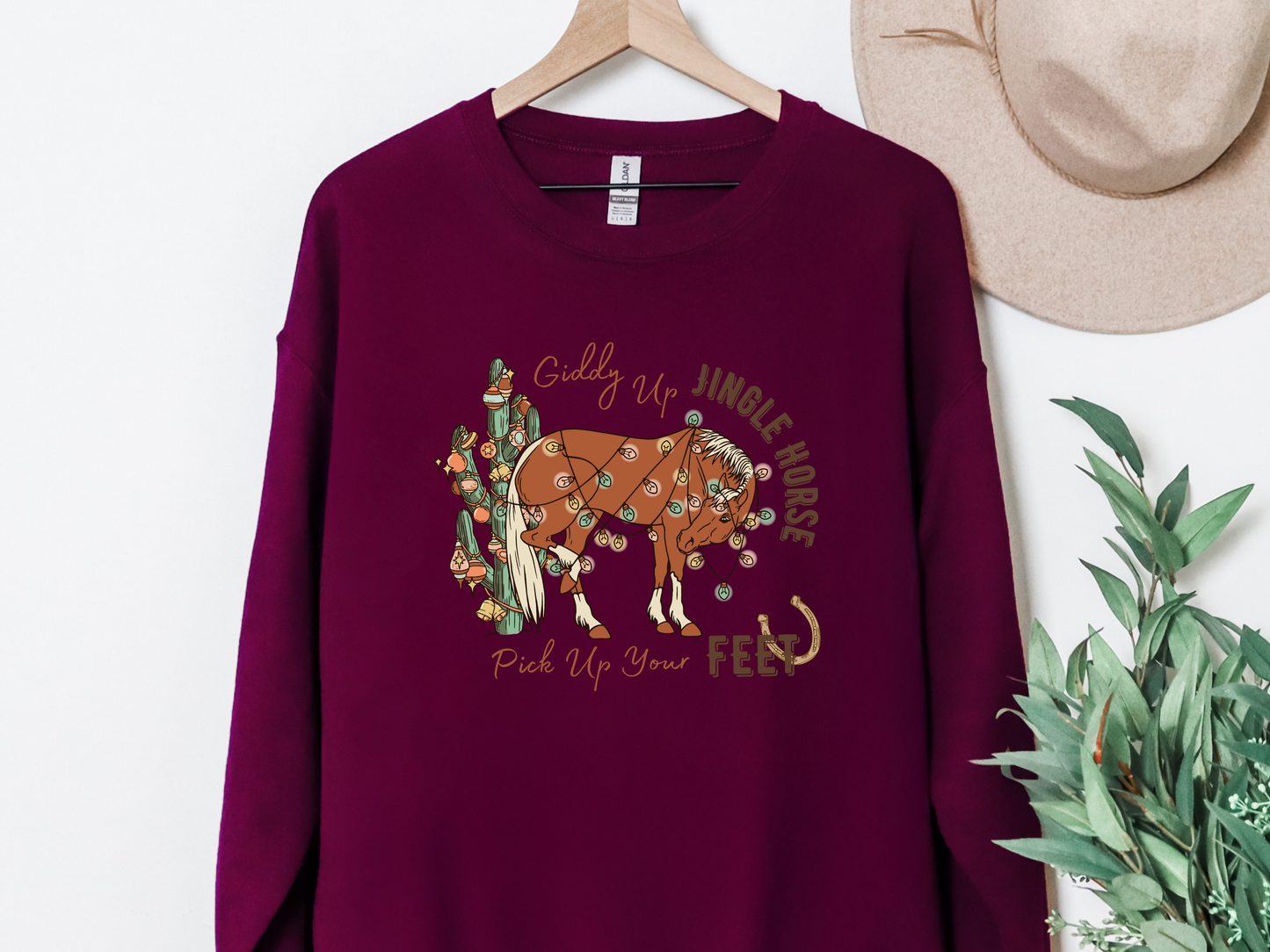 "Giddy Up Jingle Horse" Crewneck