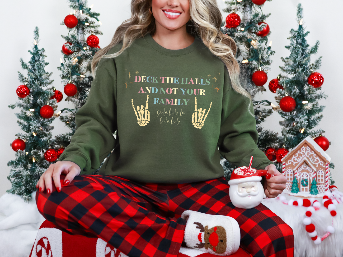 "Deck The Halls and Not Your Family" Crewneck