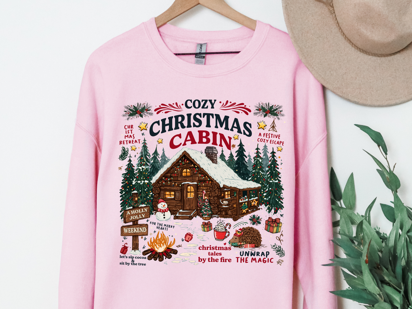 "Cozy Christmas Cabin" Crewneck
