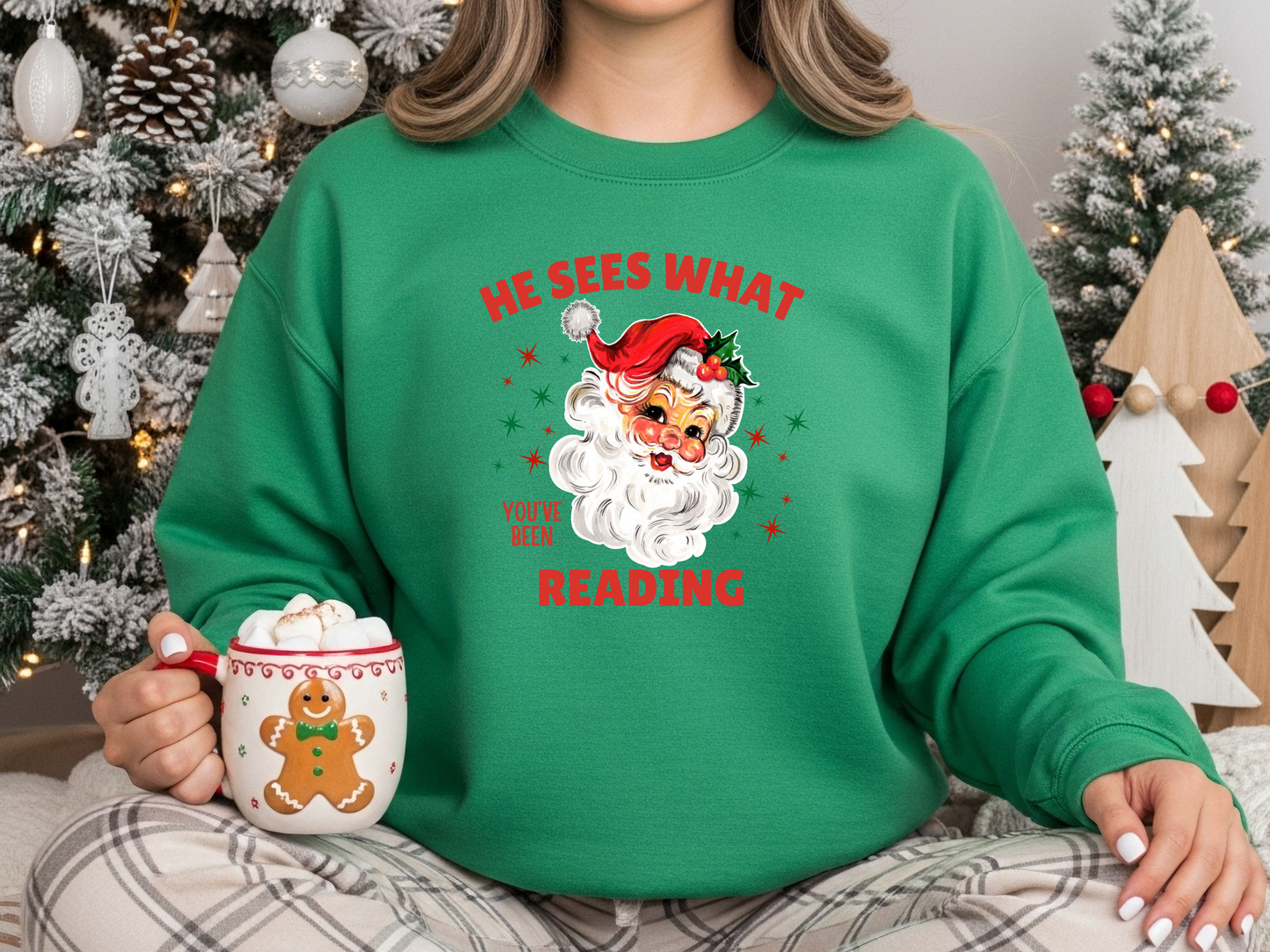 "He Sees What You've Been Reading" Crewneck