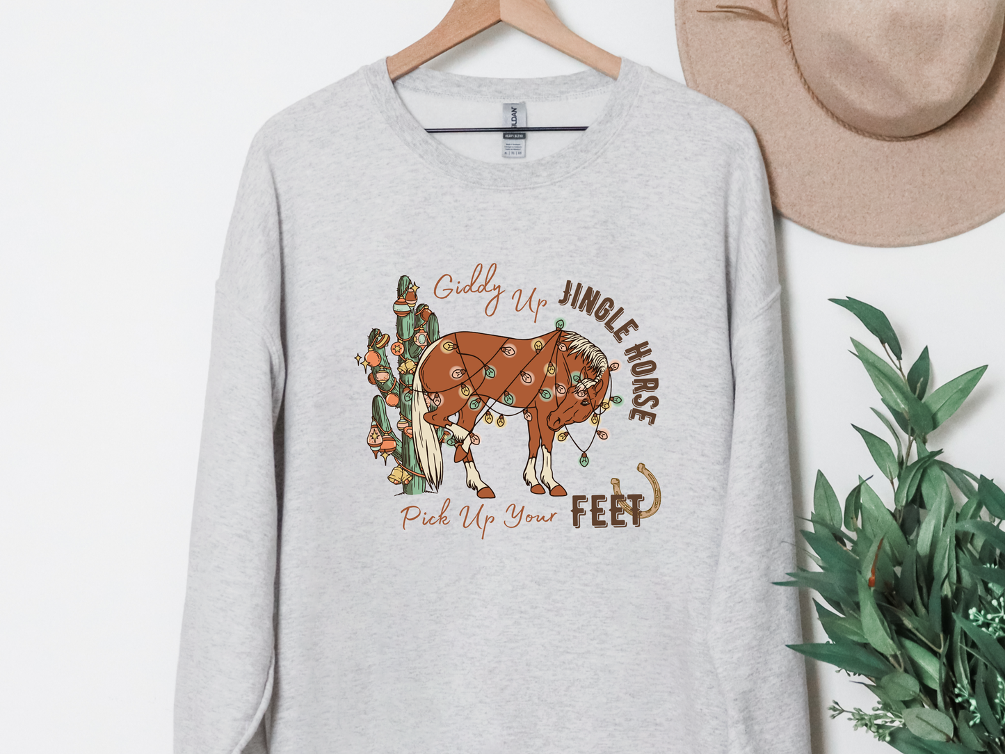 "Giddy Up Jingle Horse" Crewneck