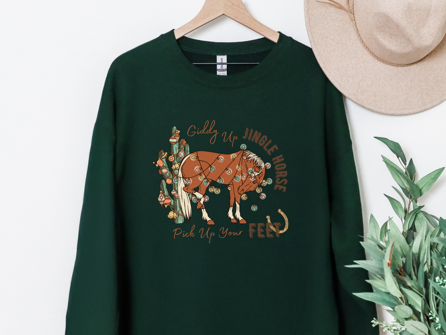 "Giddy Up Jingle Horse" Crewneck