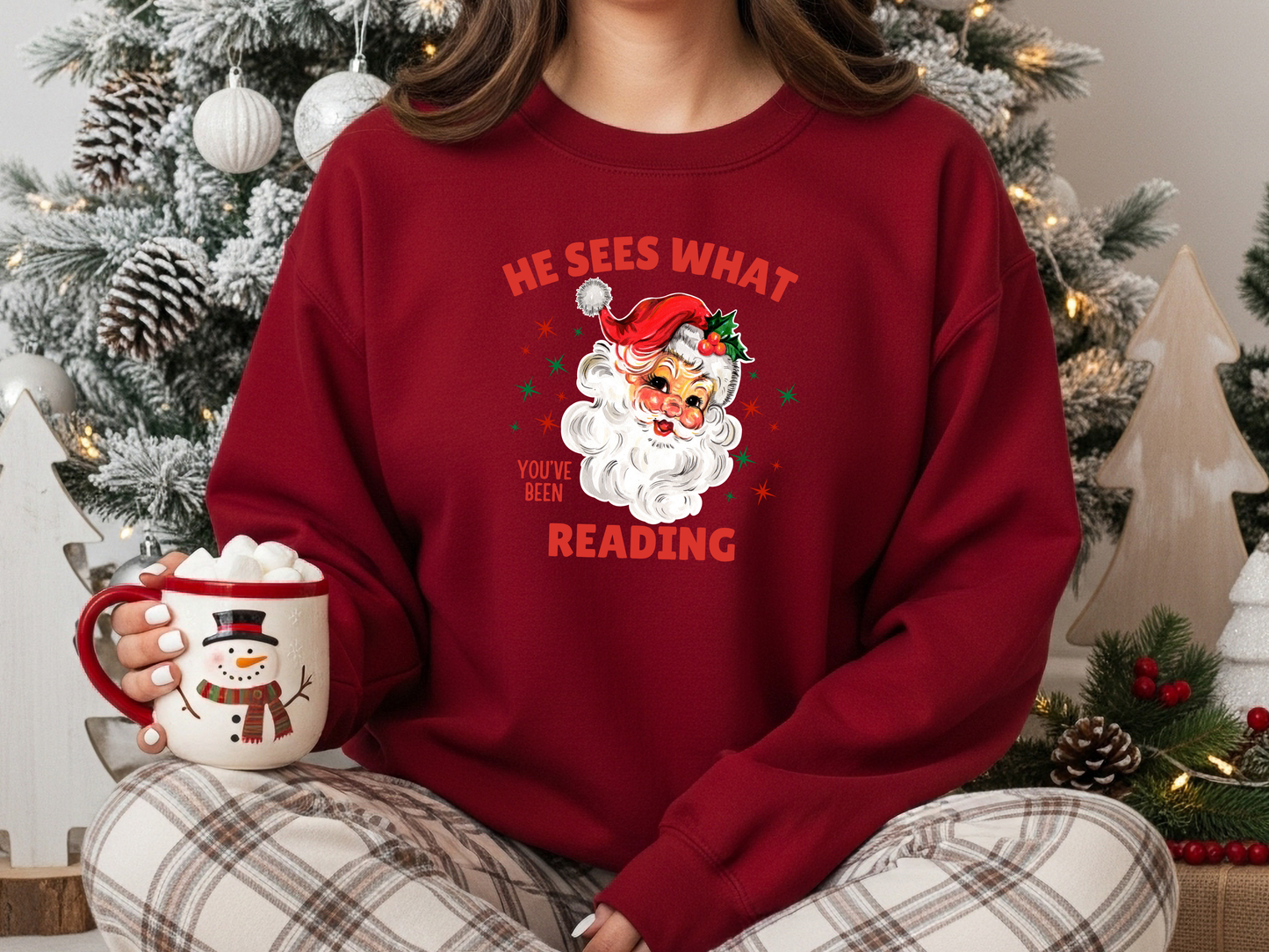 "He Sees What You've Been Reading" Crewneck