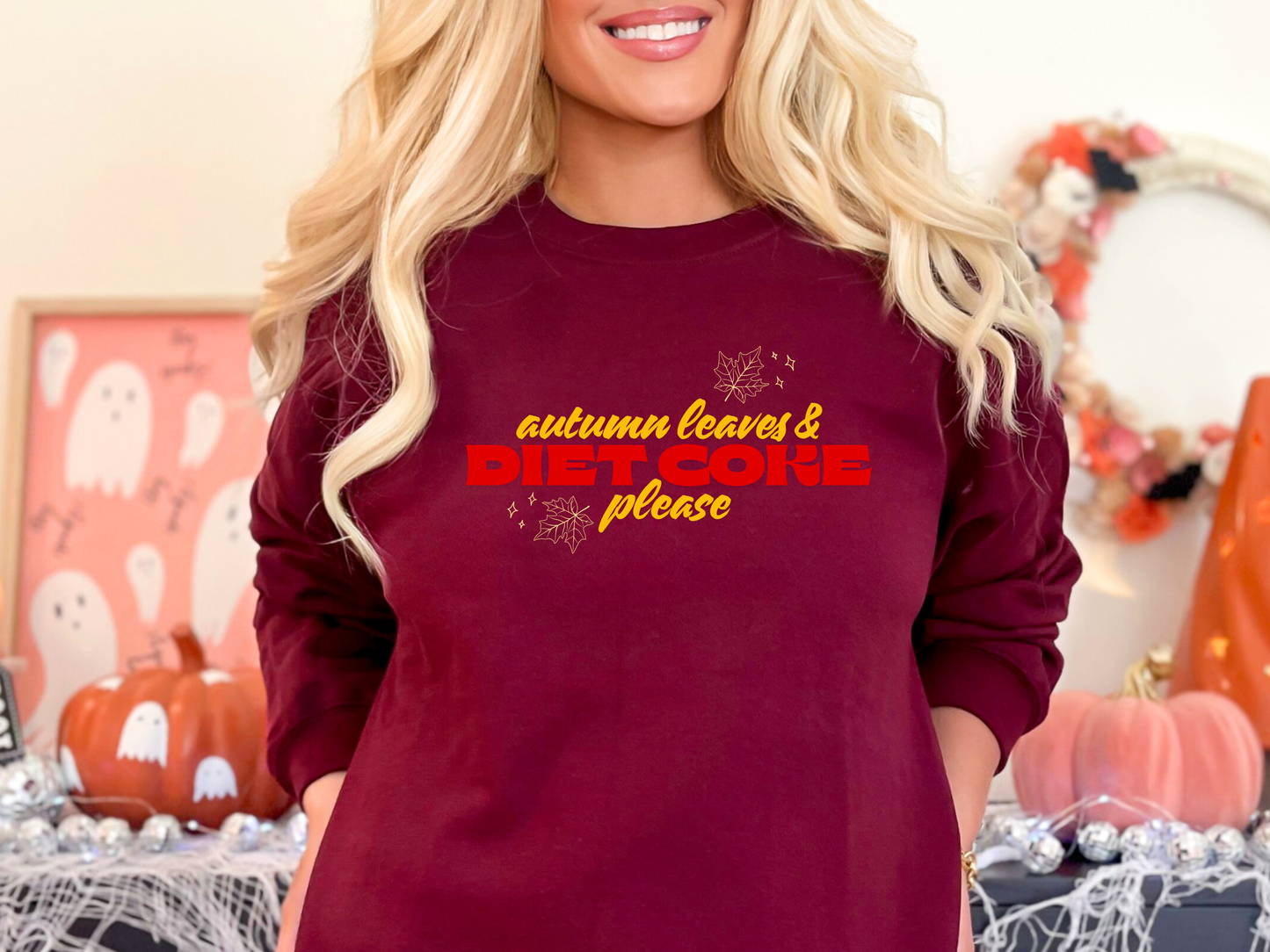 "Autumn Leaves and Diet Coke Please" Crewneck