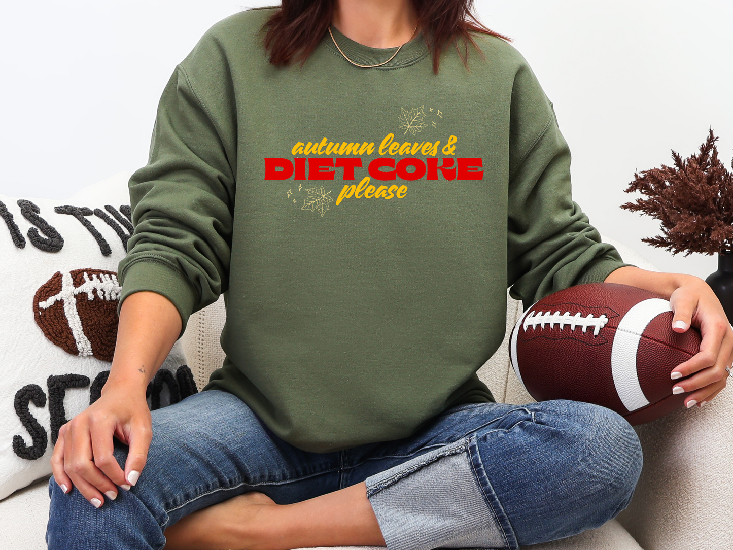 "Autumn Leaves and Diet Coke Please" Crewneck