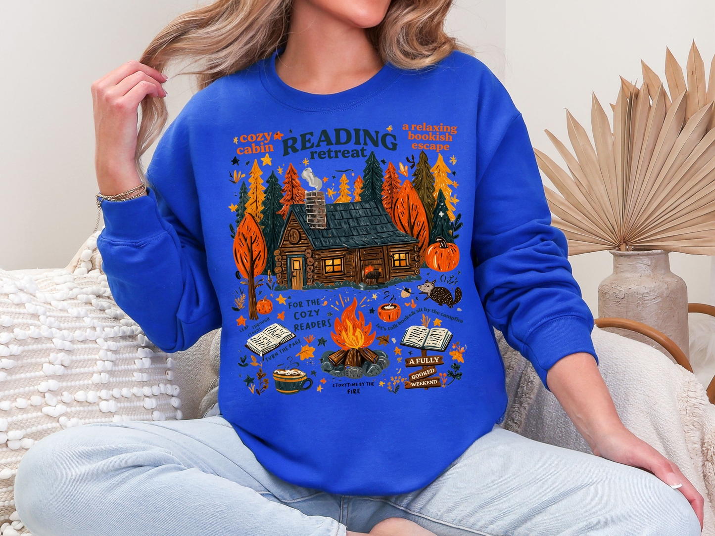 "Cozy Reading Retreat" Crewneck