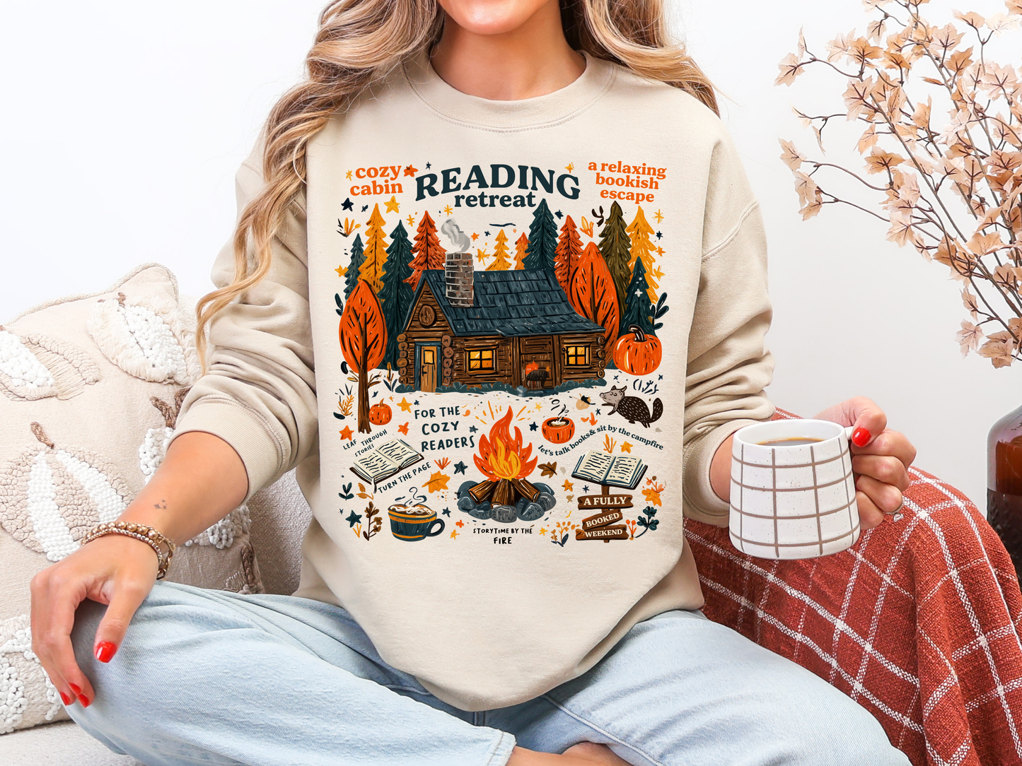 "Cozy Reading Retreat" Crewneck