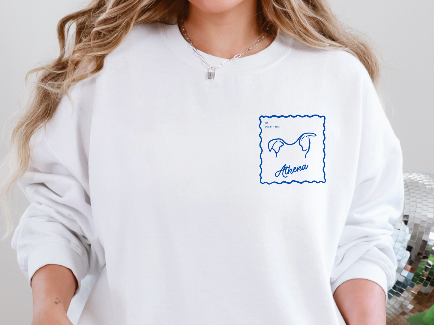CUSTOM "Dog Stamp" Crewneck