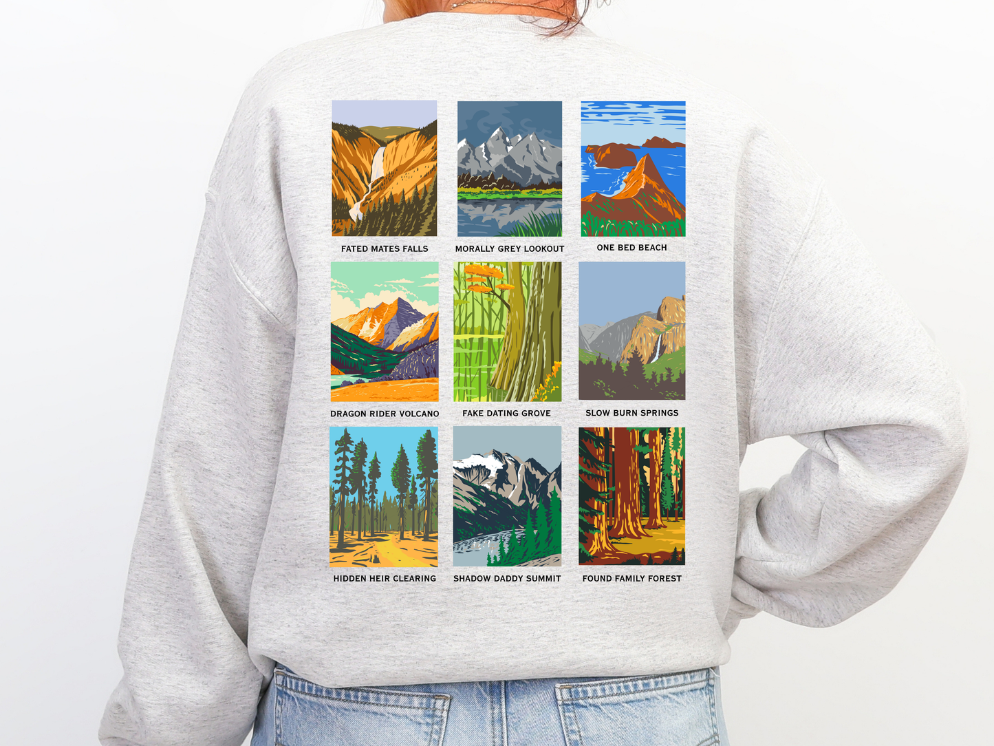 "Book Trope National Parks" Crewneck