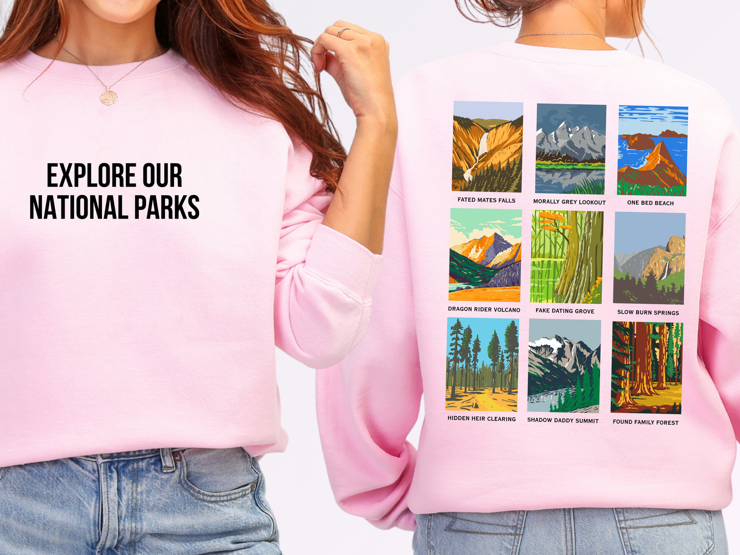 "Book Trope National Parks" Crewneck