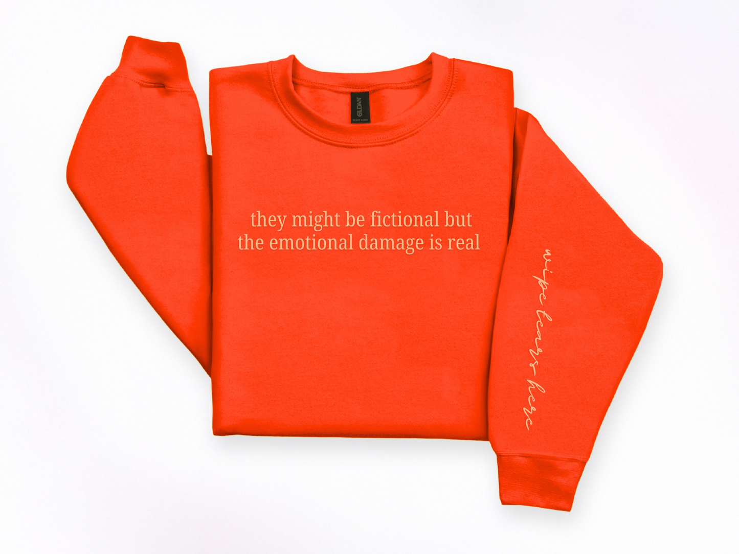"Fictional But The Emotional Damage Is Real" Crewneck