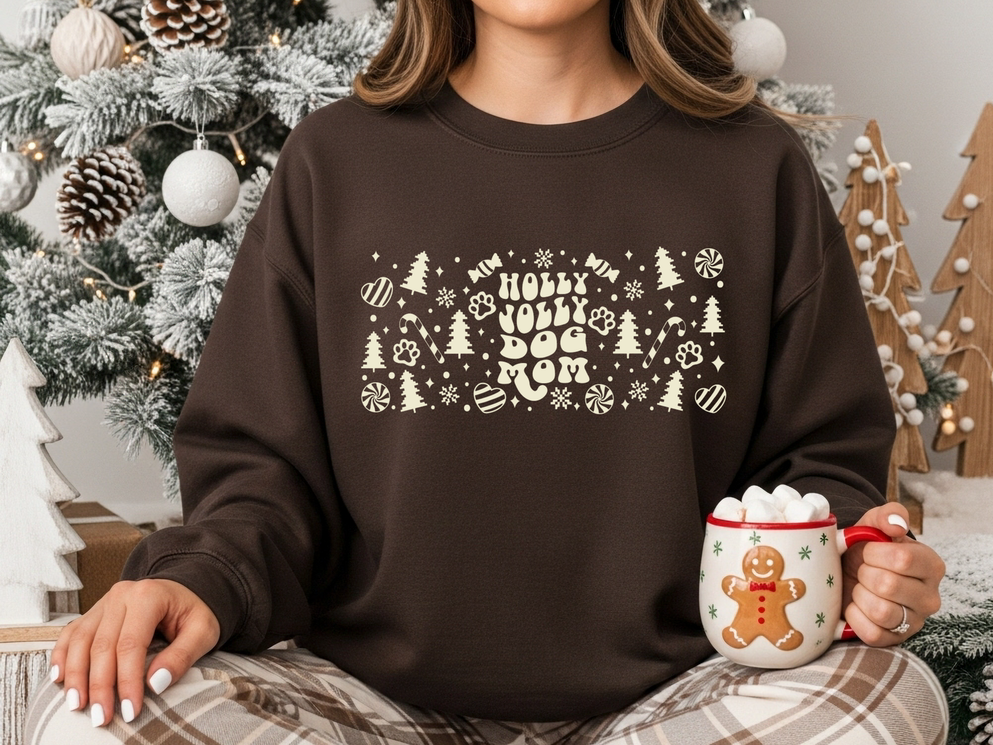 "Holly Jolly Dog Mom" Crewneck