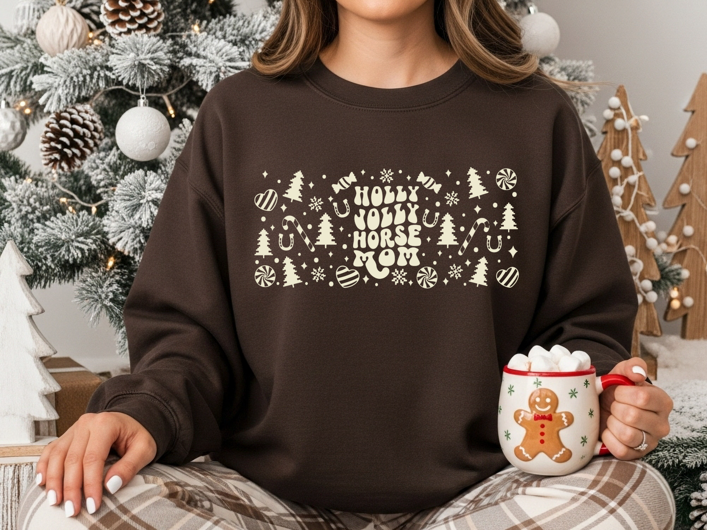 "Holly Jolly Horse Mom" Crewneck