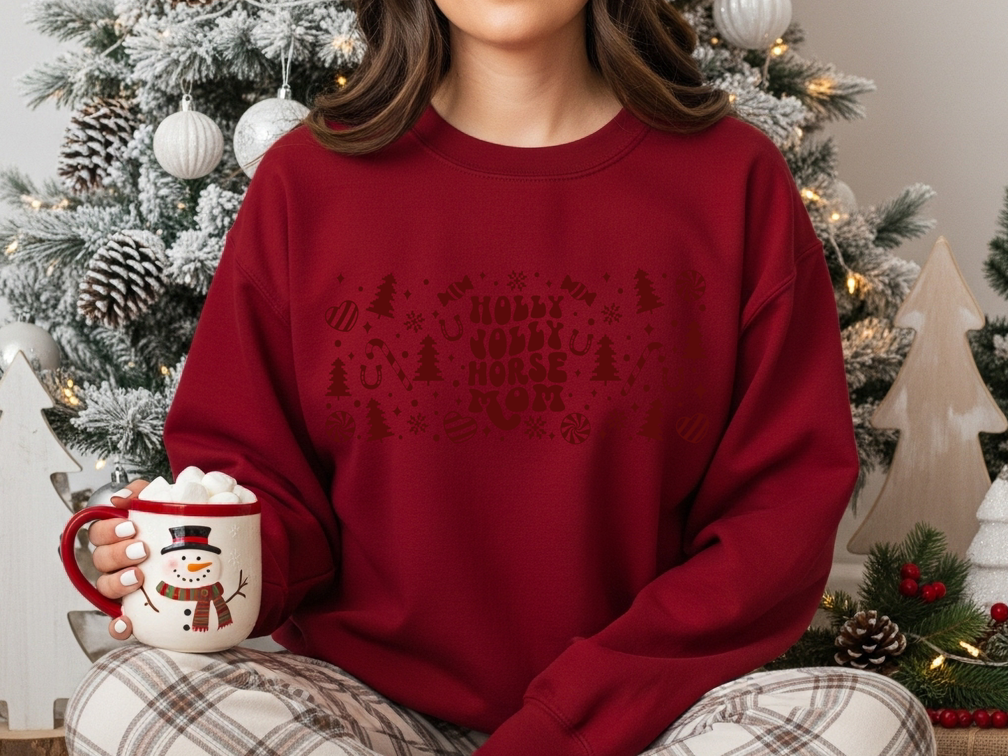 "Holly Jolly Horse Mom" Crewneck