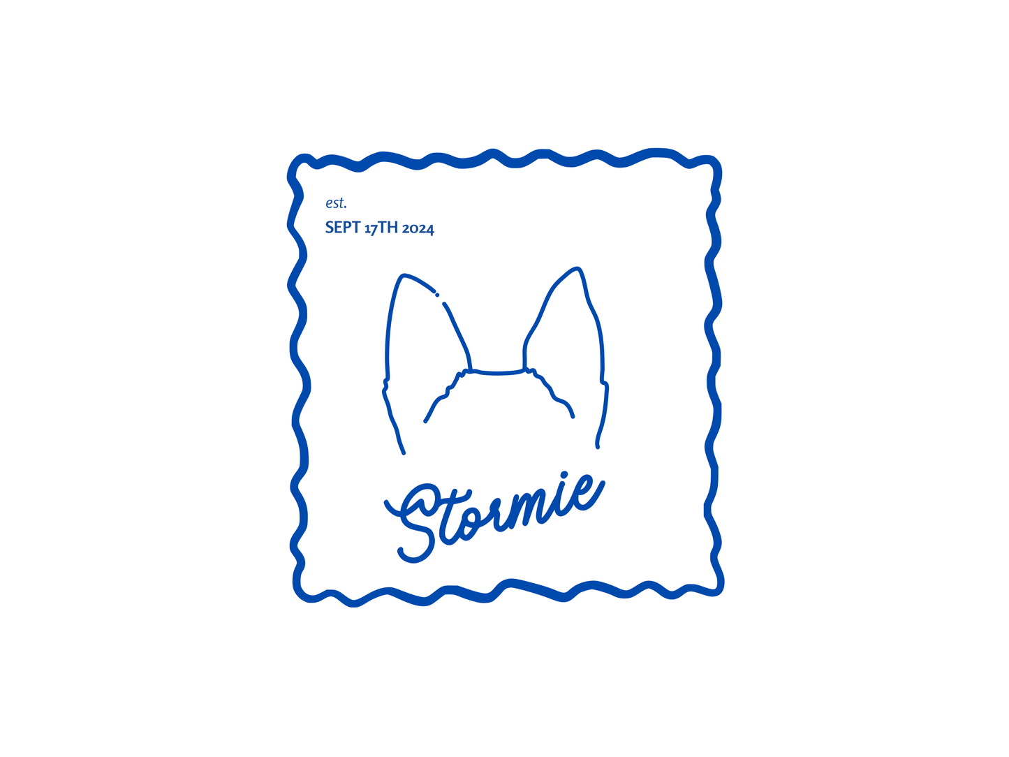CUSTOM "Dog Stamp" Crewneck