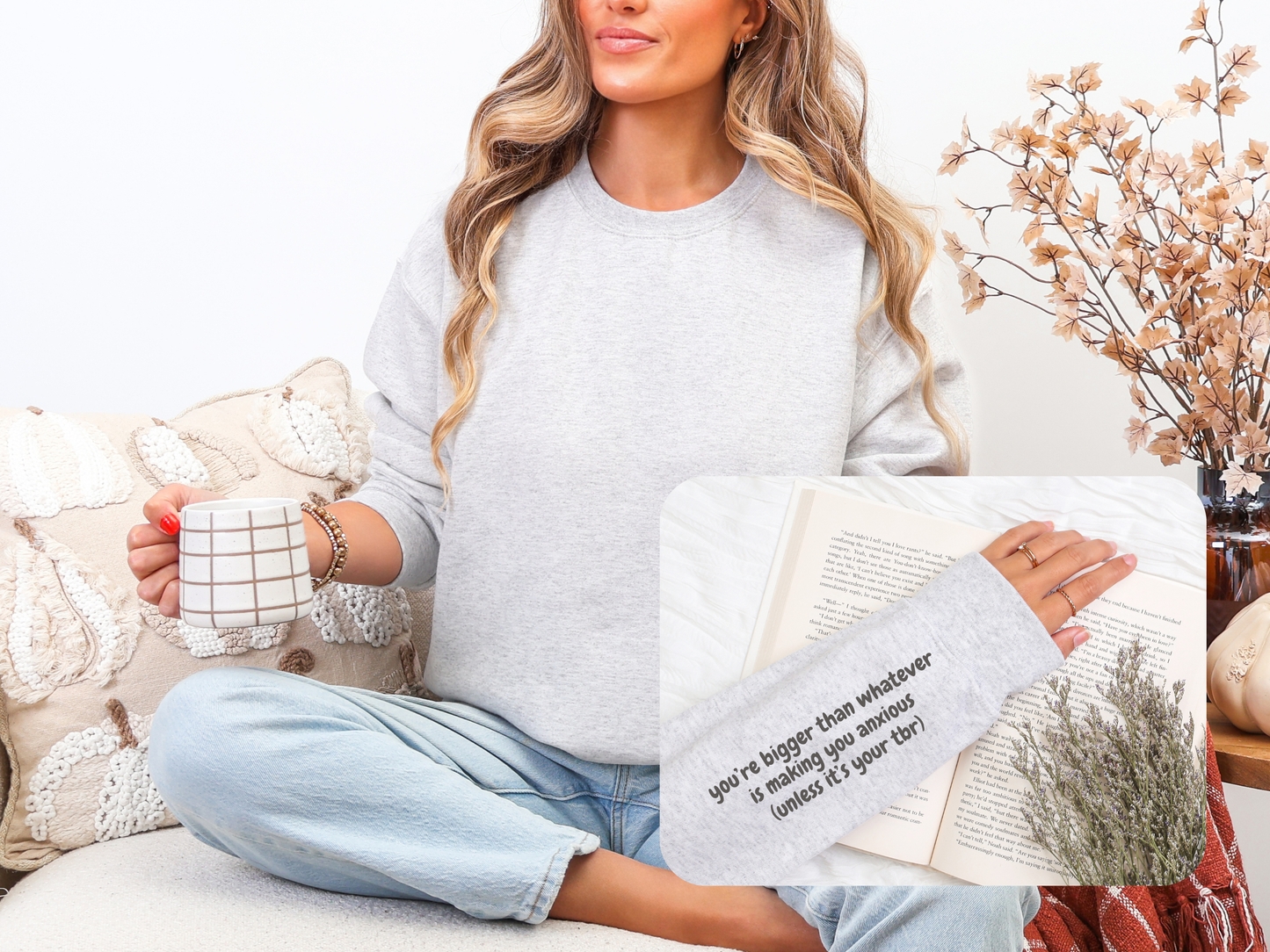 "Bigger Than Whatever Is Making You Anxious" Crewneck