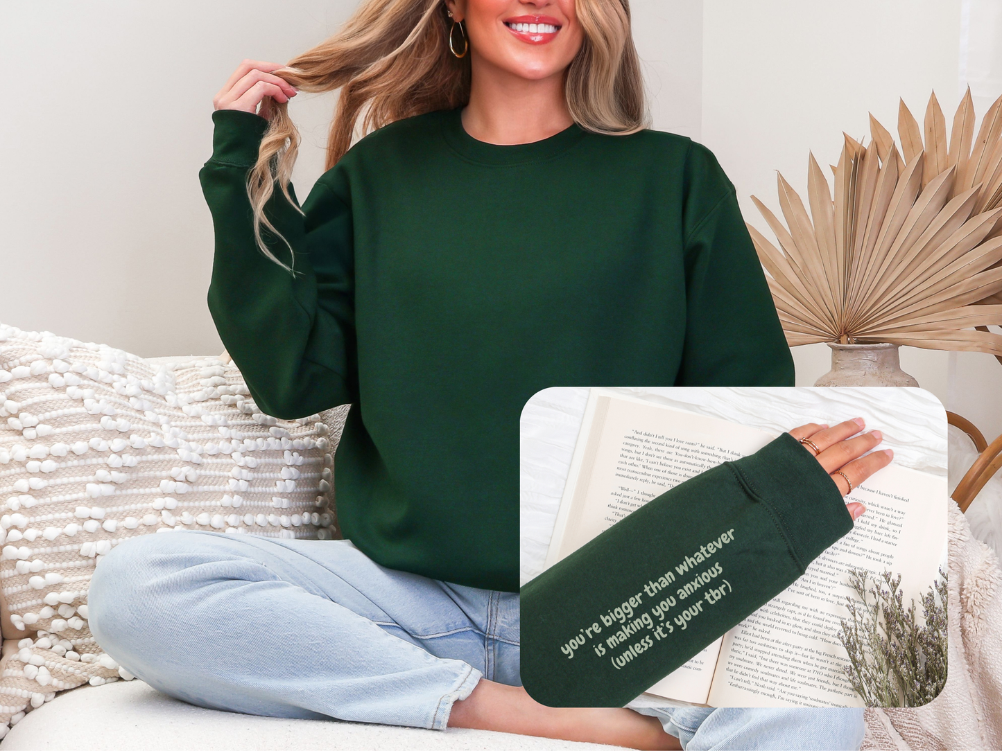 "Bigger Than Whatever Is Making You Anxious" Crewneck