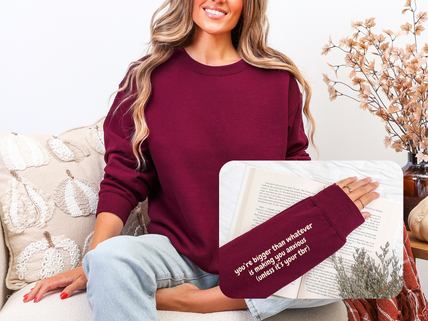 "Bigger Than Whatever Is Making You Anxious" Crewneck