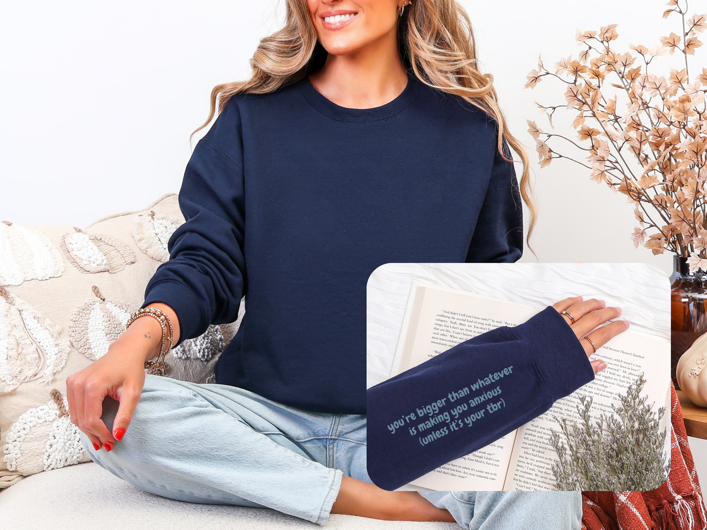 "Bigger Than Whatever Is Making You Anxious" Crewneck